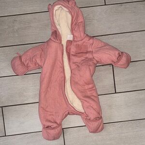 Wonder Nation Pink Hooded Bunting warm Body suit